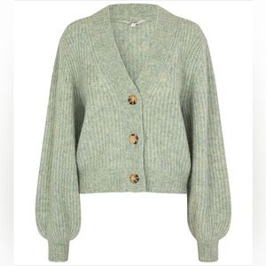 Mbym Women's Heather light green Cardigan